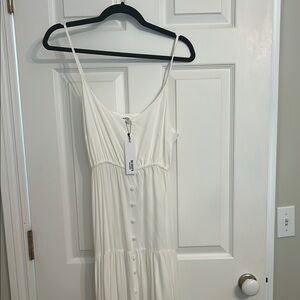 BB Dakota by Steve Madden White Sleeveless Maxi Sundress